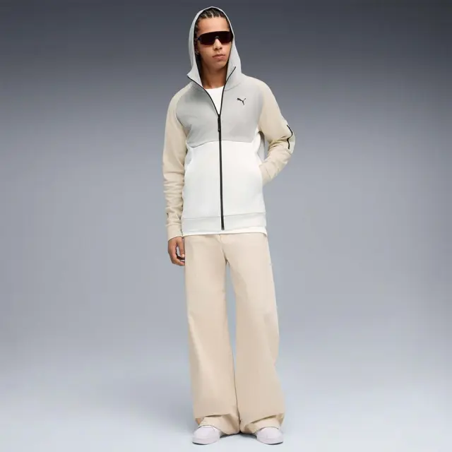 Puma Men's Pumatech Full-Zip Hoodie Άσπρο - Γκρι 688045-87 (Puma) - XLarge 2