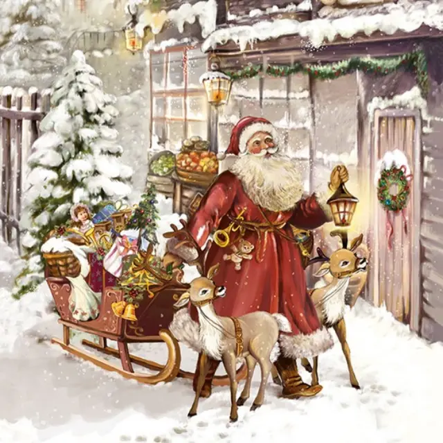 Χαρτοπετσέτα για Decoupage, Christmas Visit, 1τεμ.