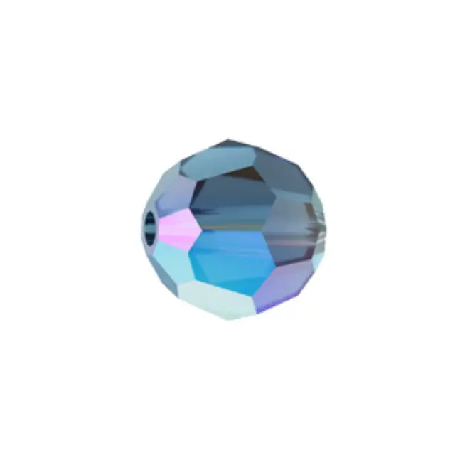 Swarovski 5000 Faceted Round Montana AB 6mm - 10τεμ