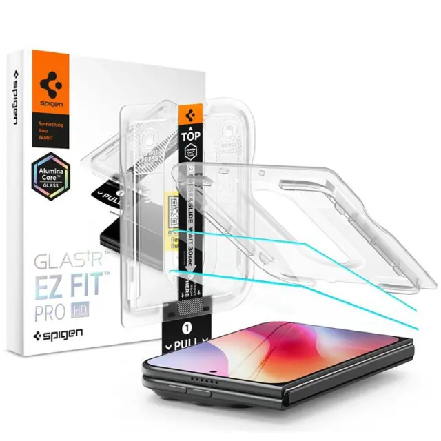 Tempered Glass Full Face Spigen Glas.tR EZ-FIT Apple iPhone Duo Διάφανο (2 τεμ.) N71822