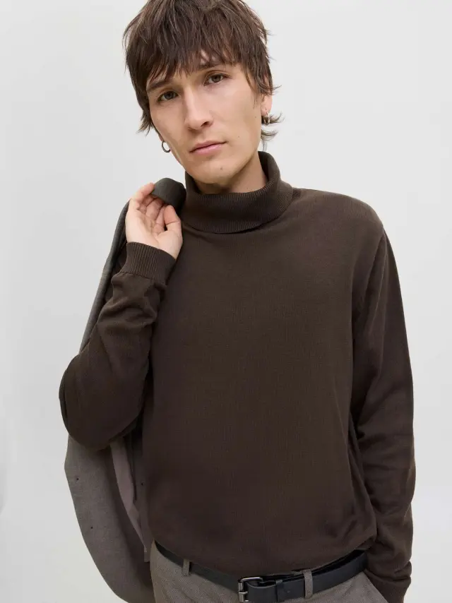 JJEBASIC KNIT ROLL NECK NOOS Delicioso 2