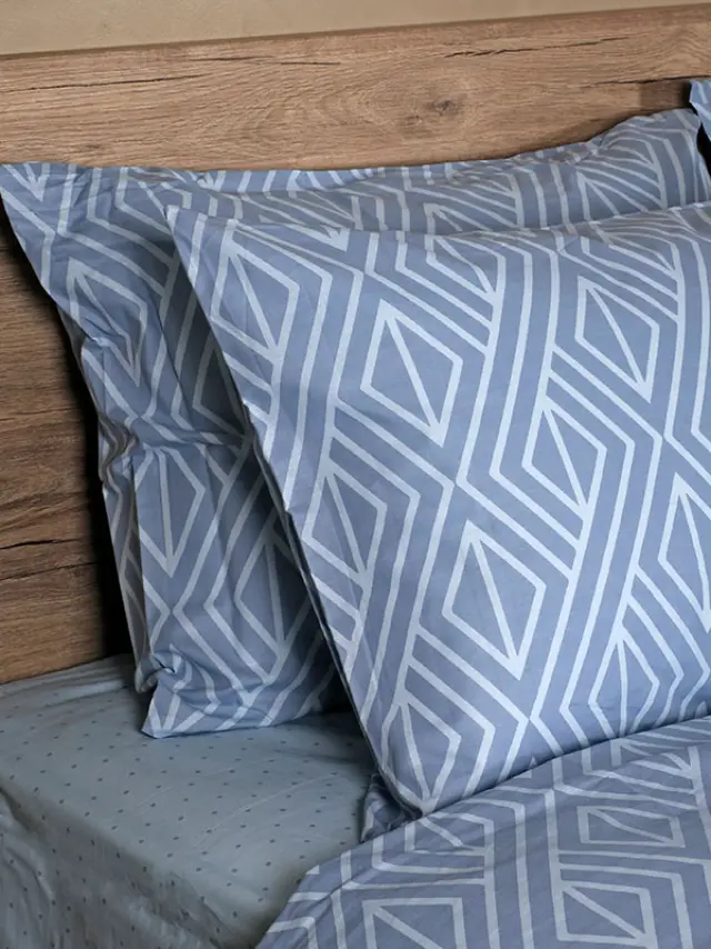 Σετ Σεντόνια Cotton Feelings 2042 Blue King Size (260x270) Sunshine 3