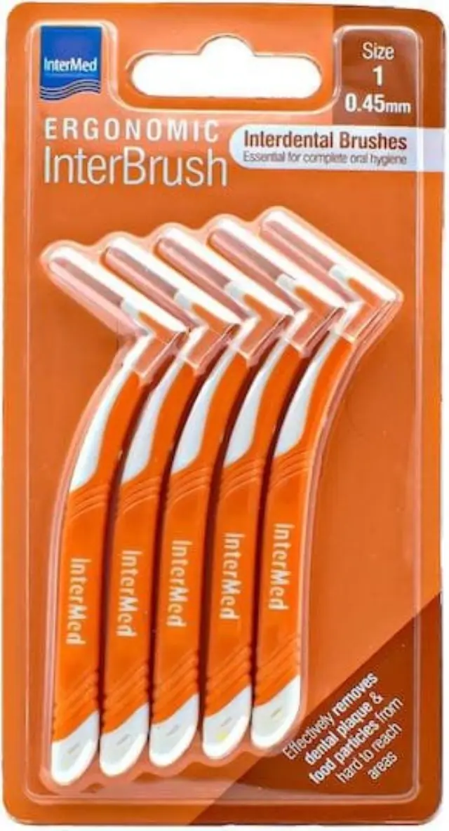 Μεσοδόντια Βουρτσάκια Πορτοκαλί Size 1 (0.45mm) – Για Καθαρισμό Μεσοδόντιων Διαστημάτων