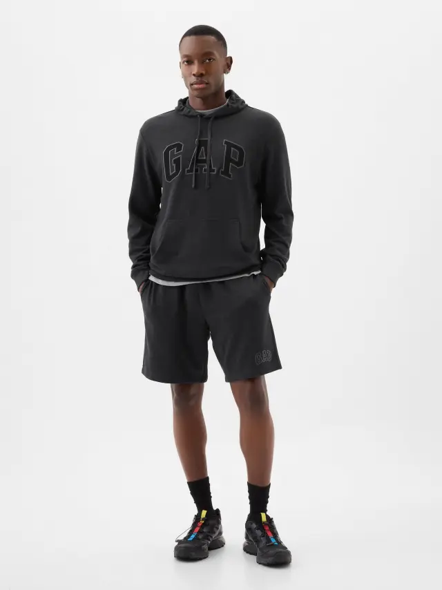 Ανδρική Gap Βερμούδα με Logo B85 CHARCOAL HTHR GREY