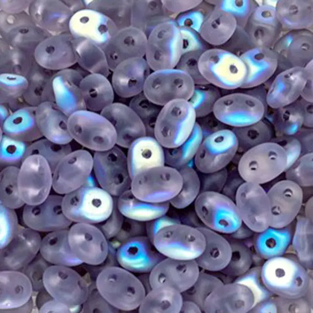 Χάντρα MiniDuo - Tanzanite AB Matte 2x4mm ~7gr