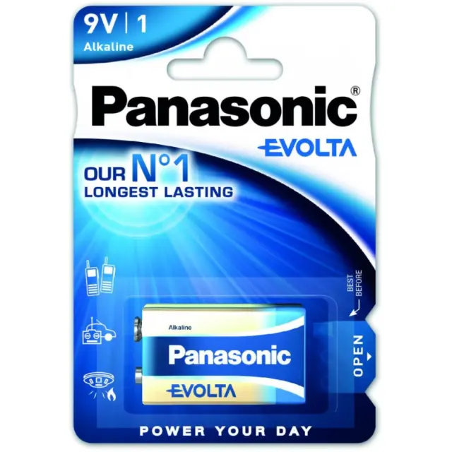 Μπαταρία Αλκαλική Panasonic Evolta 6LR61EGE 9V Τεμ.1
