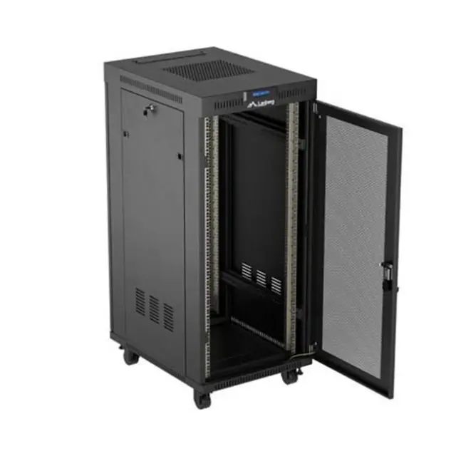 Lanberg Καμπίνα Rack 19" 27U 600X800 Black LCD V2 (FF01-6827-23BL)