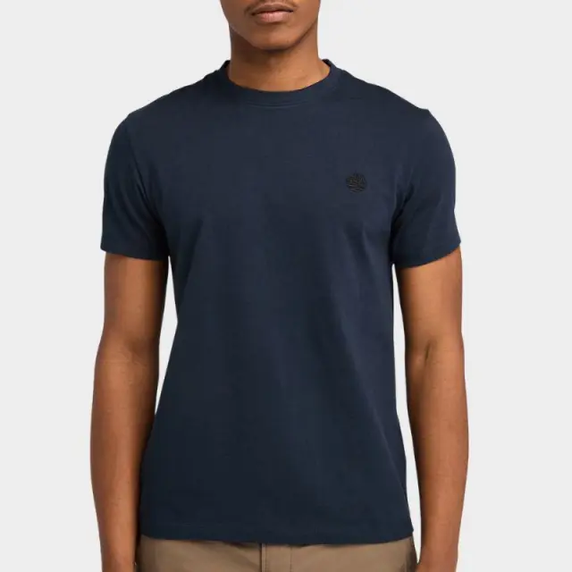 Timberland - Ανδρικό T-shirt SS Dunstan River Jersey Crew Tee Slim Fit TB0A2BPR-Z02 Μπλε Σκούρο - S