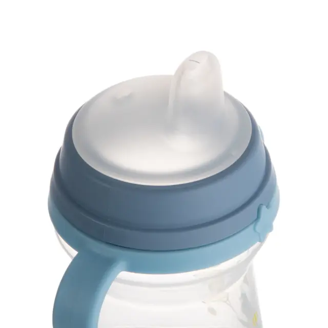 Κύπελλο με Στόμιο Σιλικόνης 150ml FirstCup Bonjour Canpol Blue 56/612 3