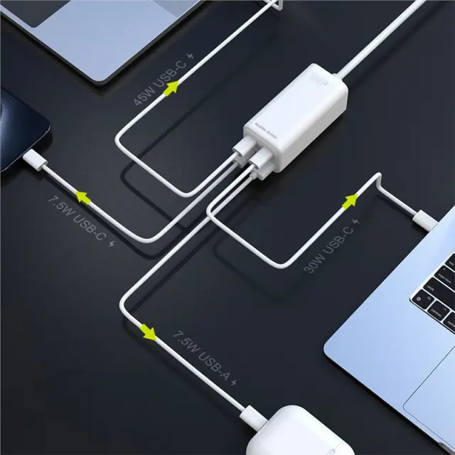 Mobile Origin GaN 100W Compact MultiHub Charger PW18 with 3x USB-C + USB-A 2