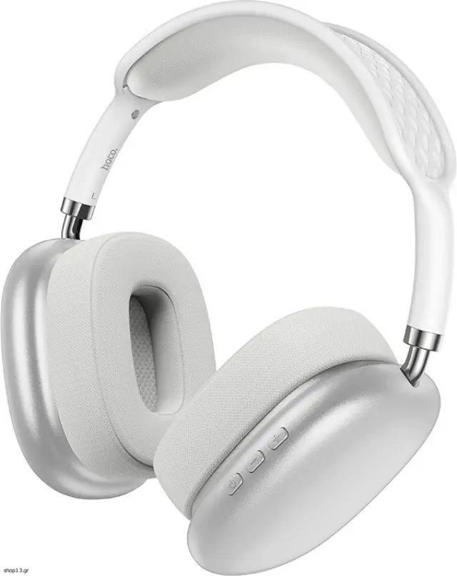 Wireless Ακουστικά Stereo Hoco ESD15 Max Shadow V5.3 400mAh με υποδοχή Micro SD, Μικρόφωνο και AUX Ασημί