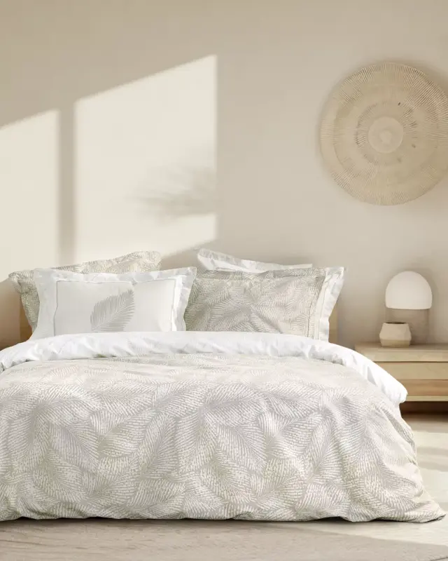 Σετ Σεντόνια Coconut Μπεζ, Λευκό Μονά (2 x 170x260 + 1 Μαξιλαροθήκη Oxford 4 πλευρών 52x72+5)