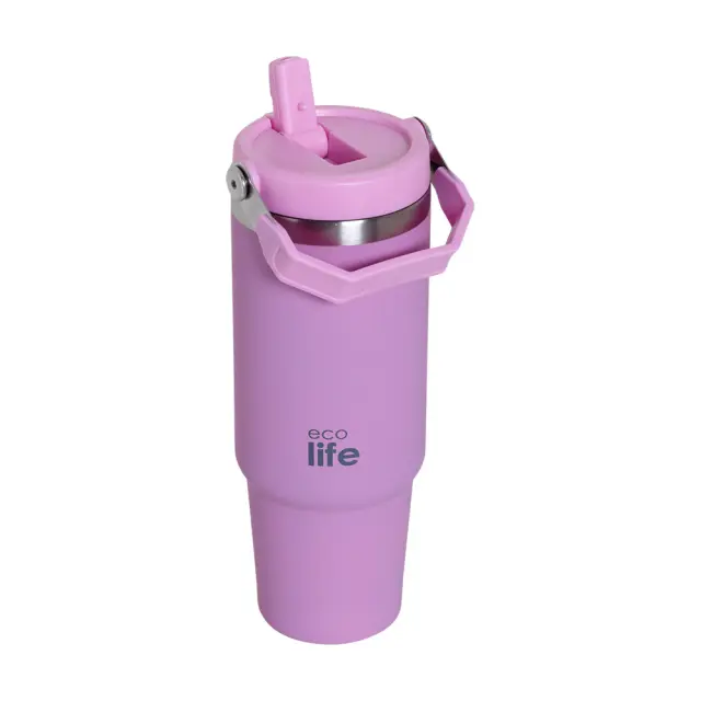 Ecolife PURPLE 'HANDLE LID' TUMBLER 900ML 3