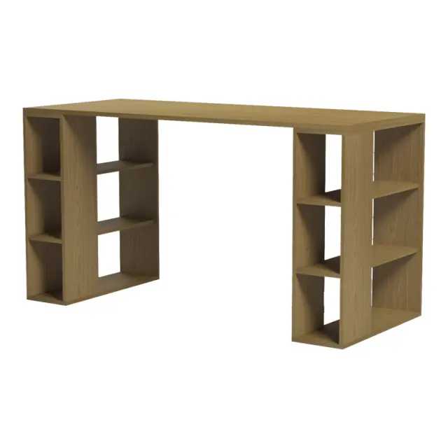 Γραφείο εργασίας Praga pakoworld σε ανοιχτό καρυδί 140x60x75εκ 3