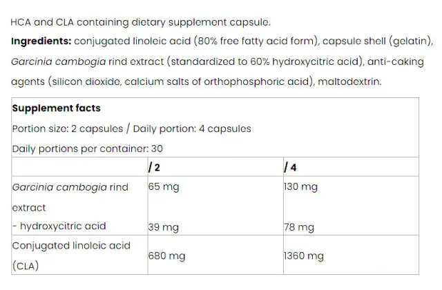 Nutriversum HCA+CLA Caps - WOMEN 2