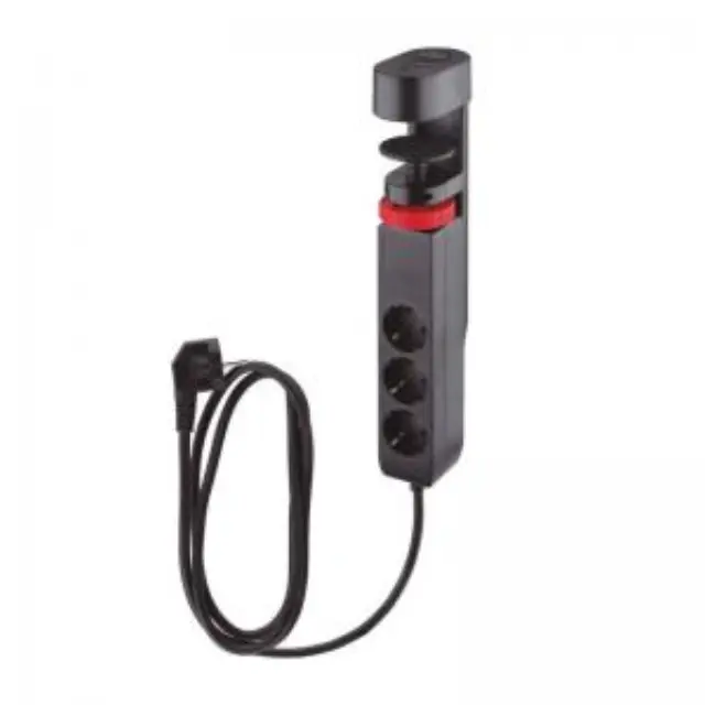 Πολύπριζο GSC 3 Θέσεων με Κουμπί On/Off, Θύρες 2xUSB A, 1xUSB C & Καλώδιο 1.4m (3 x 1.5mm) Μαύρο N67557 2