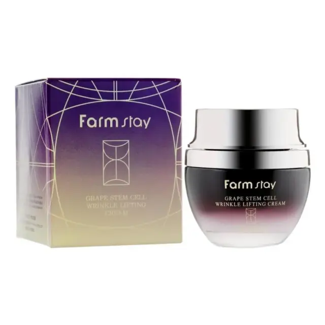 Farmstay Grape Stem Cell Anti-Wrinkle Cream, Συσφικτική Κρέμα Προσώπου με φυτικά Βλαστοκύτταρα Σταφυλιού 50 ml