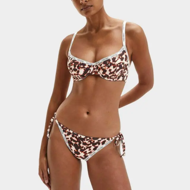 Μαγιό Calvin Klein KW0KW01862-OHE Καφέ - S