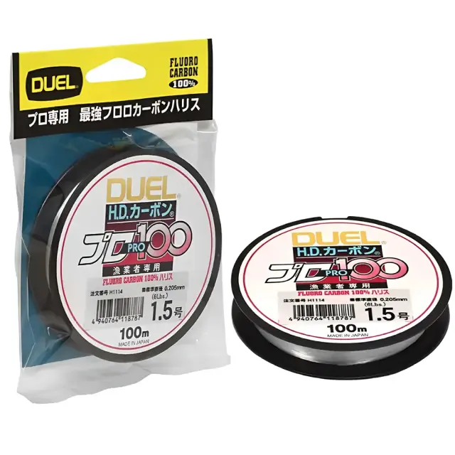 Πετονιά Duel H.D. Carbon Pro 100s Fluoro 100m – 100% Fluorocarbon Υψηλής Αντοχής 0.260mm