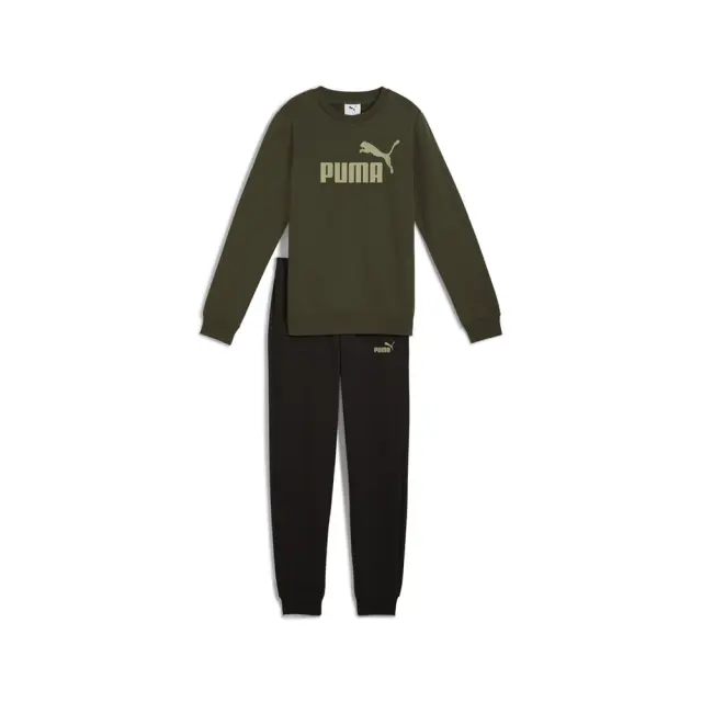 Puma Essentials Fleece ΠΑΙΔΙΚΟ ΣΕΤ (689721-70) - Λαδί