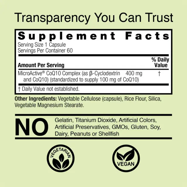 Nature's Answer 24hr Microactive COQ10 100mg 2