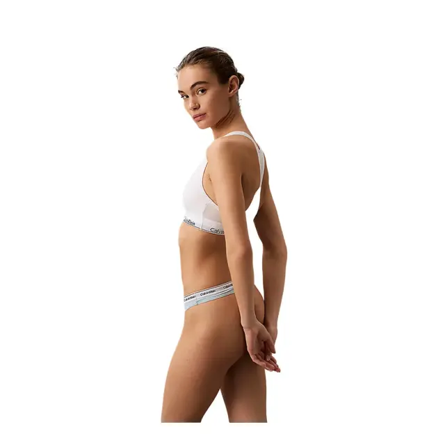 Calvin Klein Γυναικείο String Modern Logo Thong, Χρώμα Sterling Blue - L 3