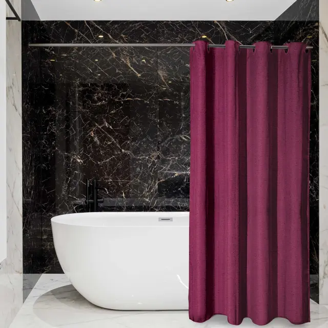 2583 Greenwich Polo Club Κουρτίνα Μπάνιου 180x200 Μπορντω