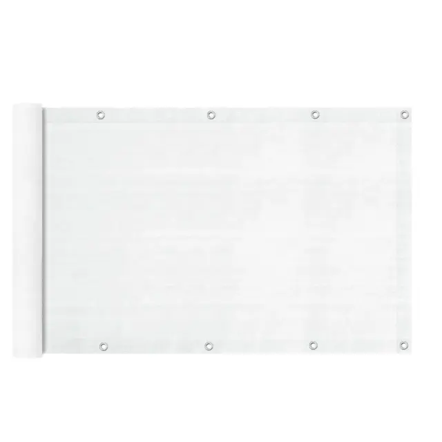 Grasher Διαχωριστικό Δίχτυ Μπαλκονιού με κρίκους 160gr/m² 1,20x6m Λευκό / 103832