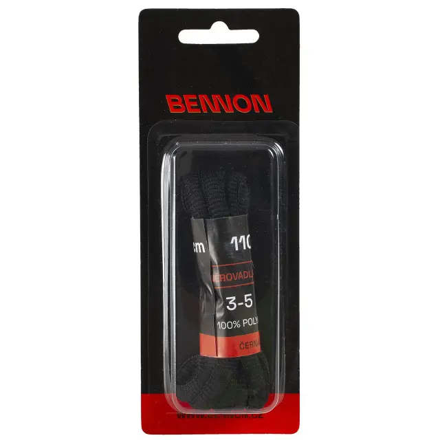 Κορδόνια παπουτσιών Bennon black 110εκ.