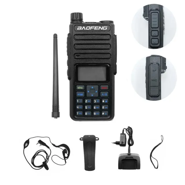 Ασύρματος Φορητός Πομποδέκτης VHF – UHF 10W 1 τμχ BAOFENG BF-H6 Μαύρο