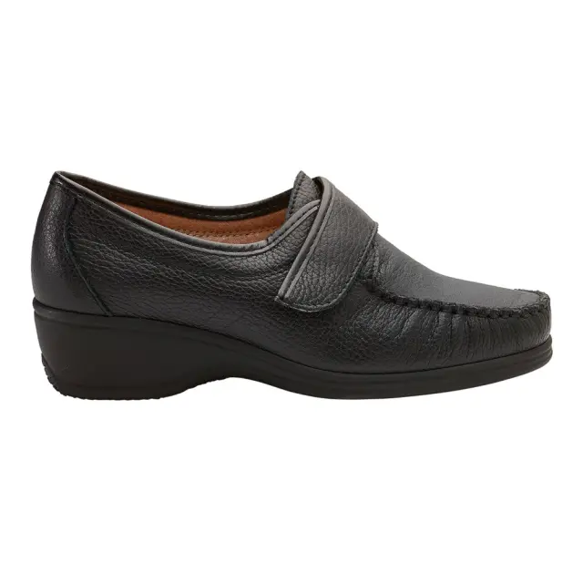 Toscana Μοκασίνια-Loafers Γυναικείο δέρμα Μαύρο TOS/2374 NERO