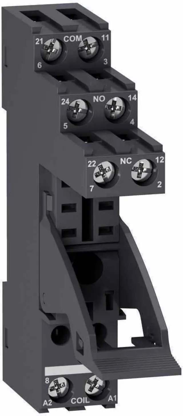 Harmony, Socket with clamp, for RXG2 relays, 5 A, screw connectors, separate contact