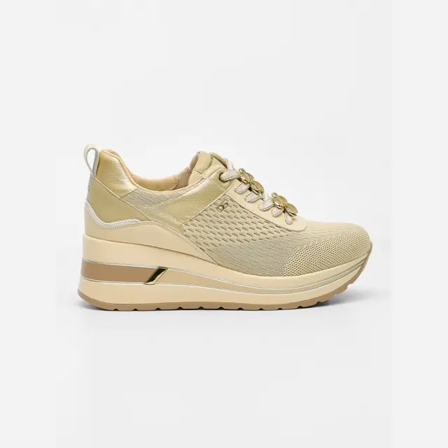 Donna Serena Sneakers Γυναικείο Δέρμα/Άλλα Υλικά Μπεζ DSE/6037 BEIGE