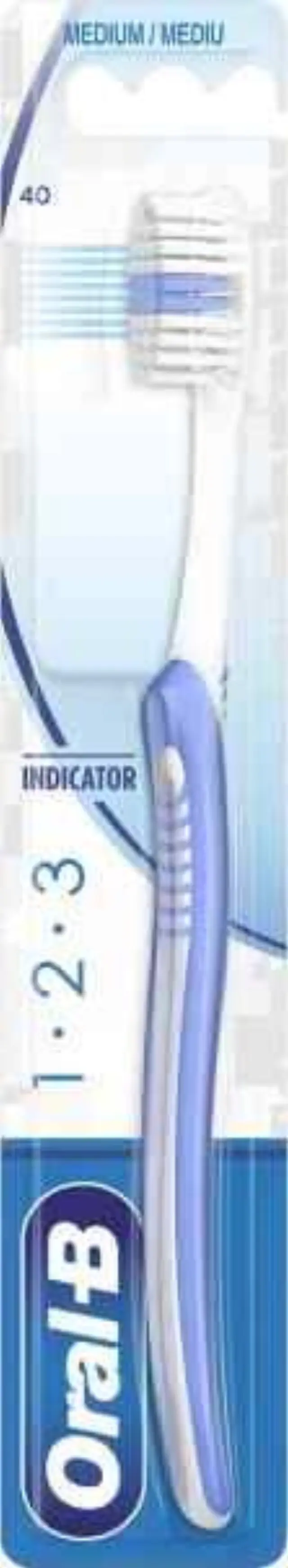 Oral-B 123 Indicator Dual Clean 40 Μέτρια Χειροκίνητη Οδοντόβουρτσα 1τμχ