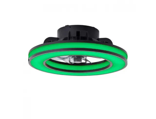 Ανεμιστήρας Οροφής Brilliant Mondello G80915/05 με φωτισμό LED RGB, τηλεχειριστήριο, διάμετρο 41.5cm και ισχύ 26W - Μαύρο 2