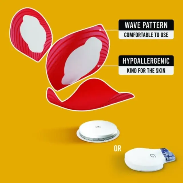 Not Just a Patch Original Αδιάβροχο Αυτοκόλλητο για Αισθητήρα Freestyle Libre 2 Plus, Medtronic Guardian, Sibionics GS1 & Medtrum TouchCare Nano 20τμχ – Κόκκινο 2