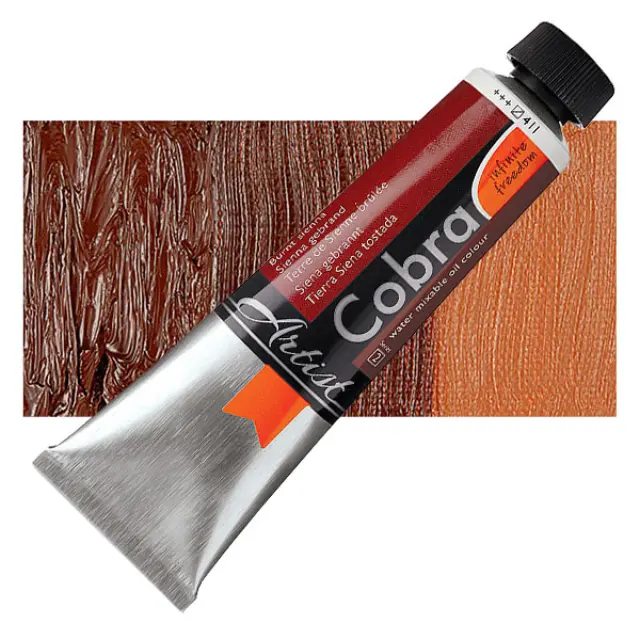 Λάδι Νερού Talens Cobra - 411 Burnt Sienna - 40ml