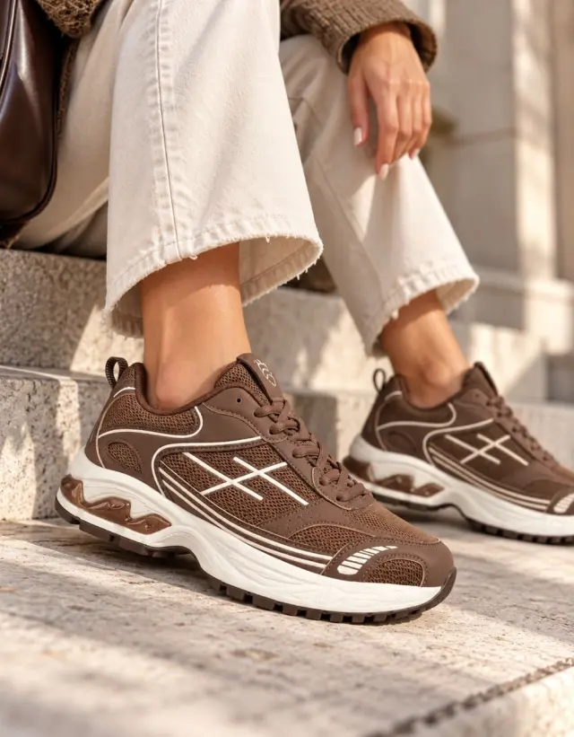 Sneakers μέ κάθετες ρίγες - 37