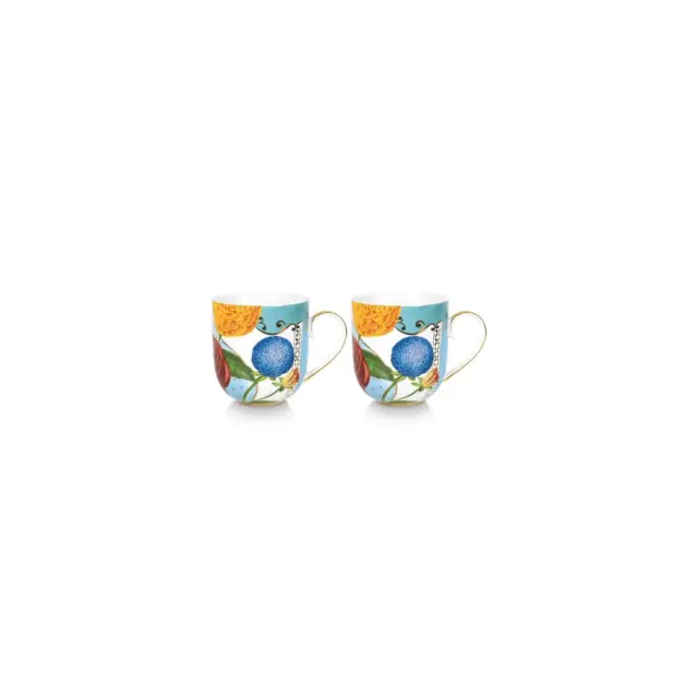 Pip Studio Σετ 2 Πορσελάνινες Κούπες 300ml / Set 2 Mugs in Deluxe Gift Box: Royal Flowers 2