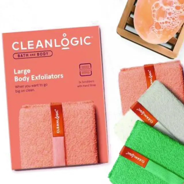 Cleanlogic Large Body Exfoliators Set of 3 Assorted Colors