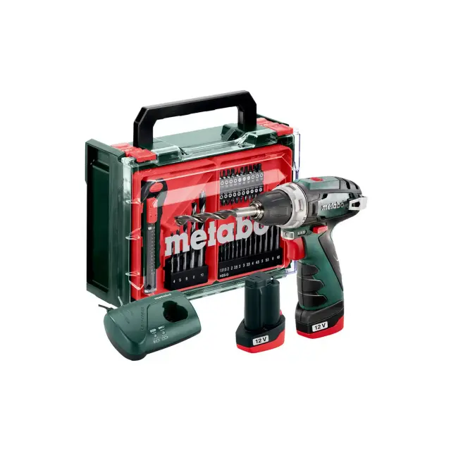 Σετ Ασύρματο Δράπανο-Κατσαβίδι Metabo PowerMaxx BS Basic 12 V