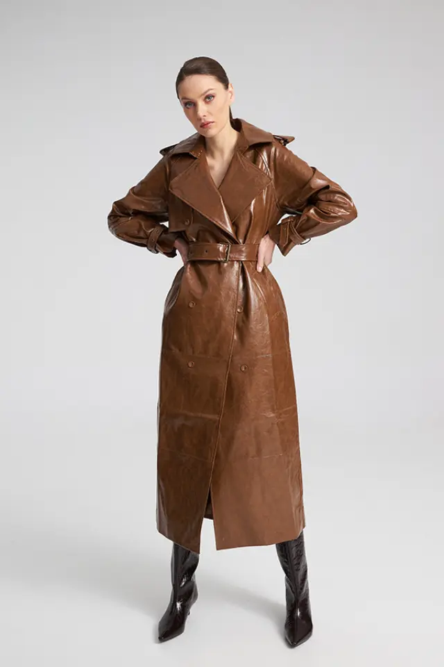 Παλτό από δερματίνη LINKIE TRENCH COAT - XS 3