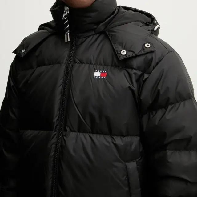 Tommy Hilfiger - Ανδρικό Πουπουλένιο Μπουφάν Puffer Tjm Alaska DM0DM22036-BDS Μαύρο - 2XL 3