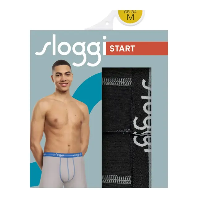 Sloggi Ανδρικό Boxer Start Short Box - Διπλό Πακέτο, Χρώμα Μαύρο 3