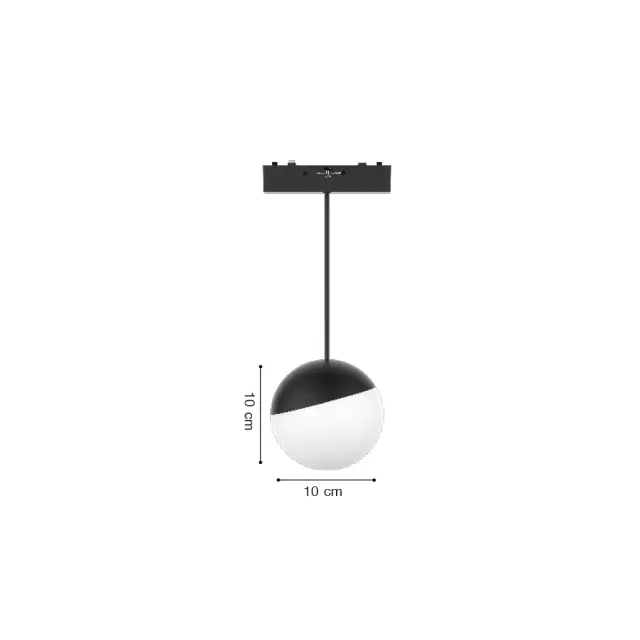 Inlight Κρεμαστό Φωτιστικό LED 6W 3000K-6000K για Ultra-Thin μαγνητική ράγα σε λευκή απόχρωση D:10X10cm (TMZ0050-White) 2