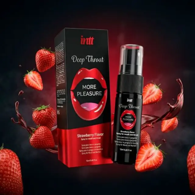 Deep Throat Oral Spray Strawberry Flavor (σπρέι πικάντικης στοματικής απόλαυσης με γεύση φράουλα)