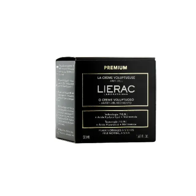 Lierac Premium La Creme Voluptueuse Κρέμα Προσώπου Ολικής Αντιγήρανσης με Υαλουρονικό Οξύ & Νιασιναμίδη, 50ml