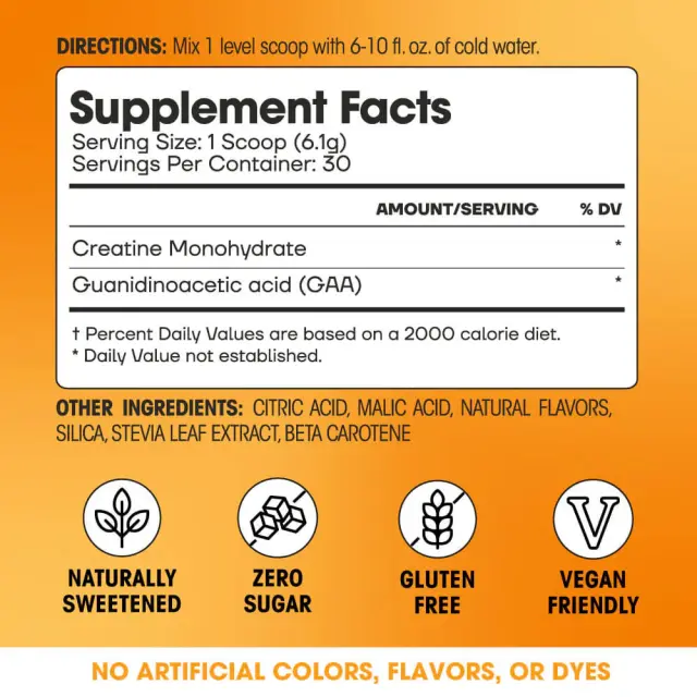 Fit & Lean My Lean Creatine Orange Sherbert, 183 g 2