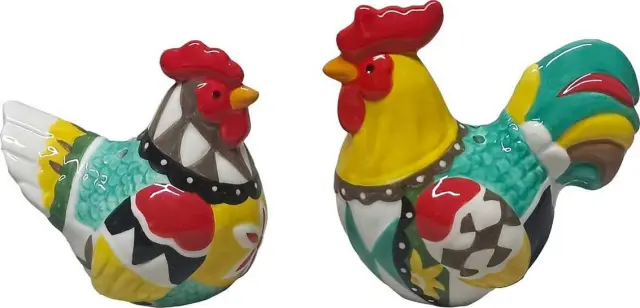 Pride Rooster Σετ Αλατοπίπερο Κεραμικό 9,9×6×9,6 cm