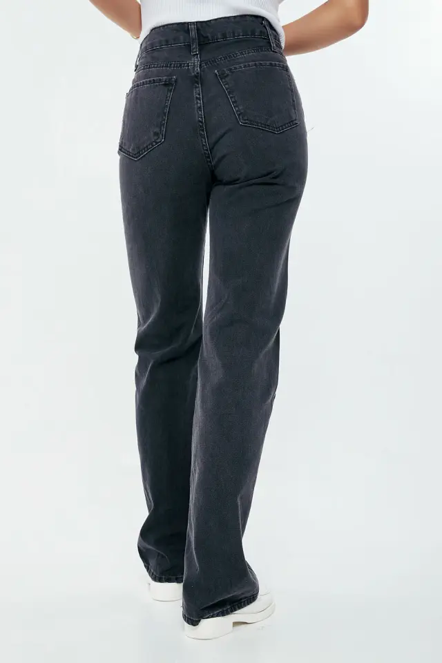 Παντελόνι Jean Wide Leg Ψηλόμεσο Μαύρο Μαύρο 3